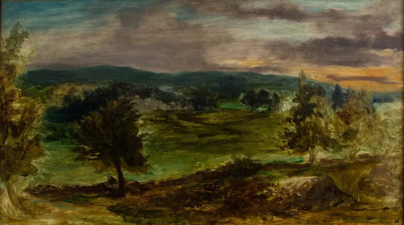 Paisagem em Champrosay - Eugène Delacroix