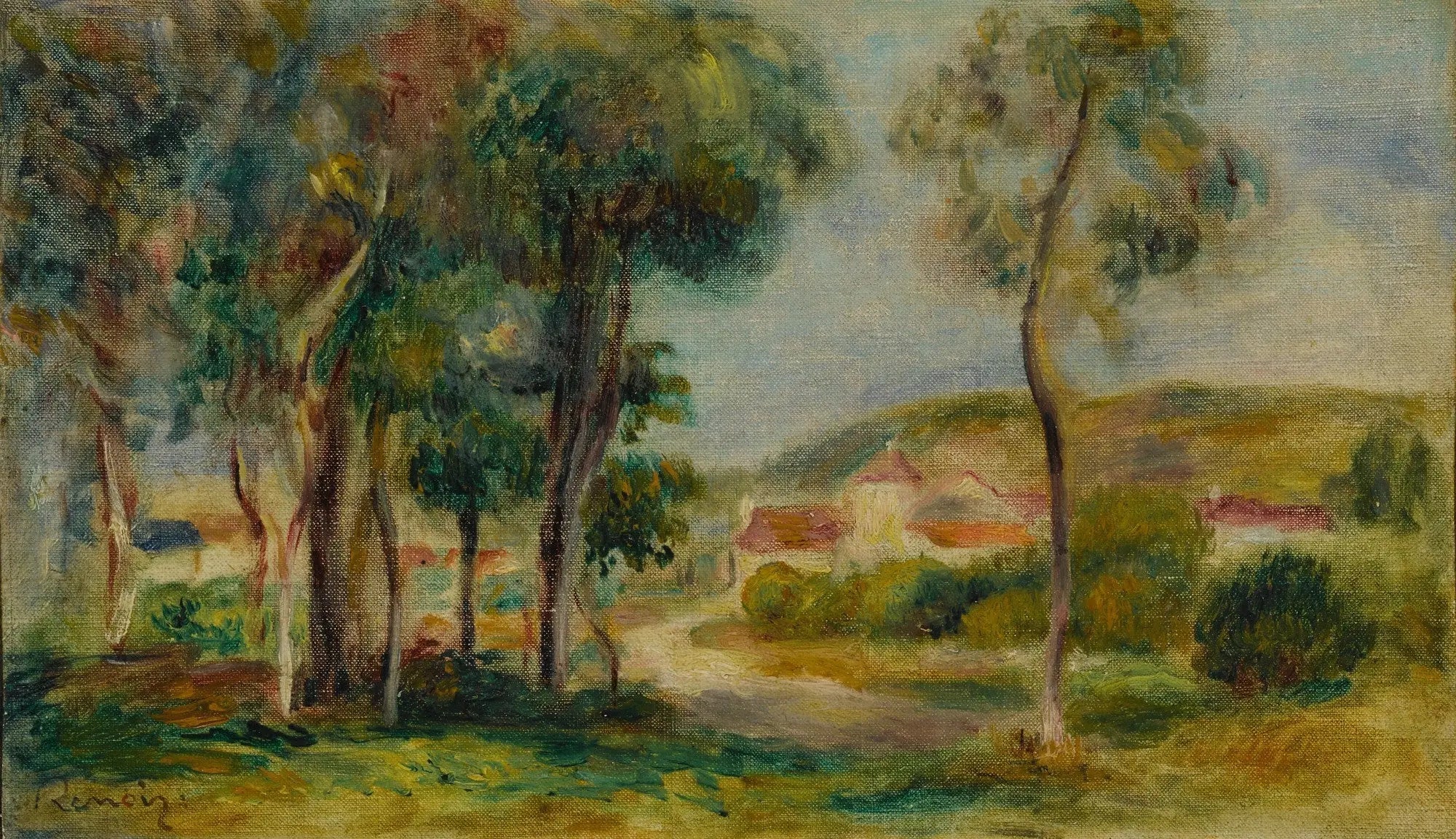 Paysage à Essoyes - Pierre-Auguste Renoir image 1 reproduction d’œuvre d’art à l’huile