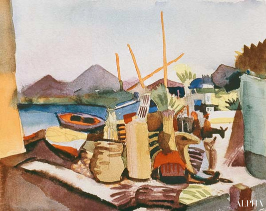 Paysage à Hammamet - August Macke - Reproductions de tableaux et peintures haut de gamme