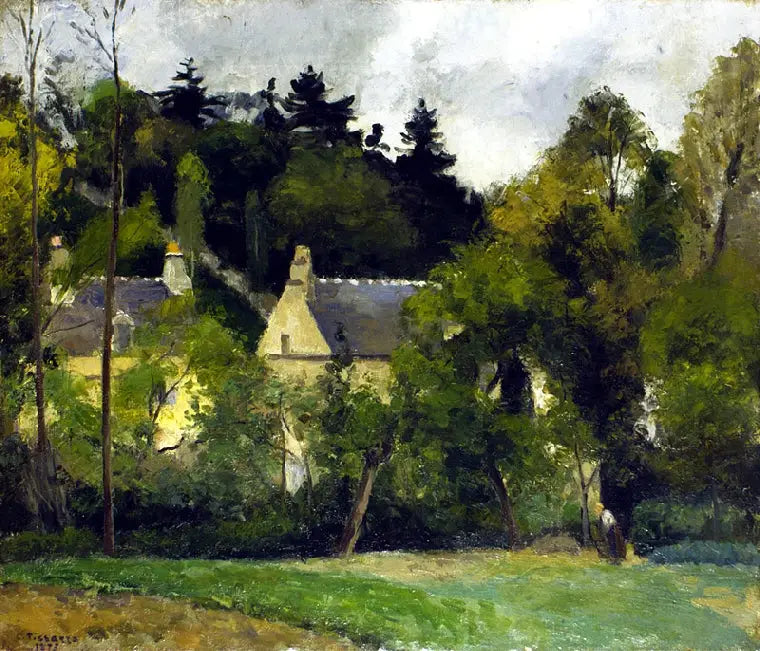 Paisagem no Hermitage, Pontoise - Camille Pissarro