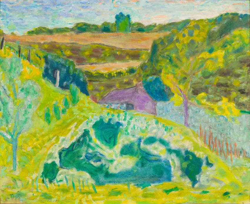 Paysage à la maison violette - Pierre Bonnard image 1 reproduction artisanale de tableau