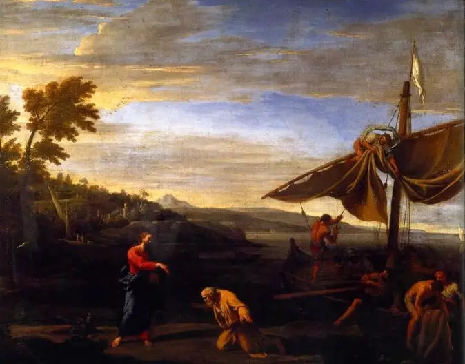 Paisagem com a vocação de São Pedro - Philippe de Champaigne
