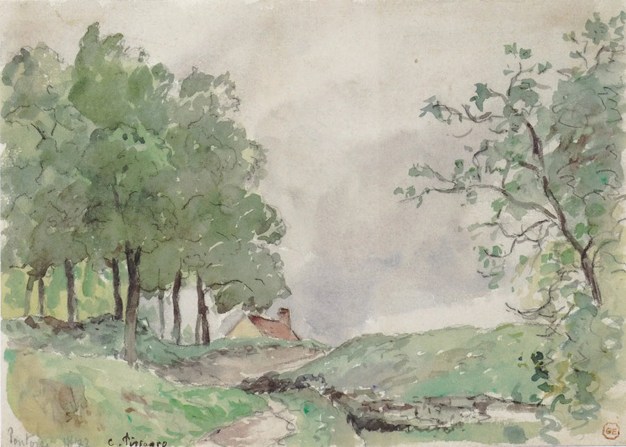 Paisagem em Pontoise - Camille Pissarro