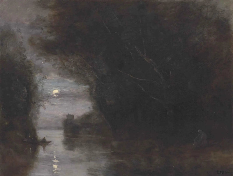 Paisagem ao luar - Jean-Baptiste Camille Corot