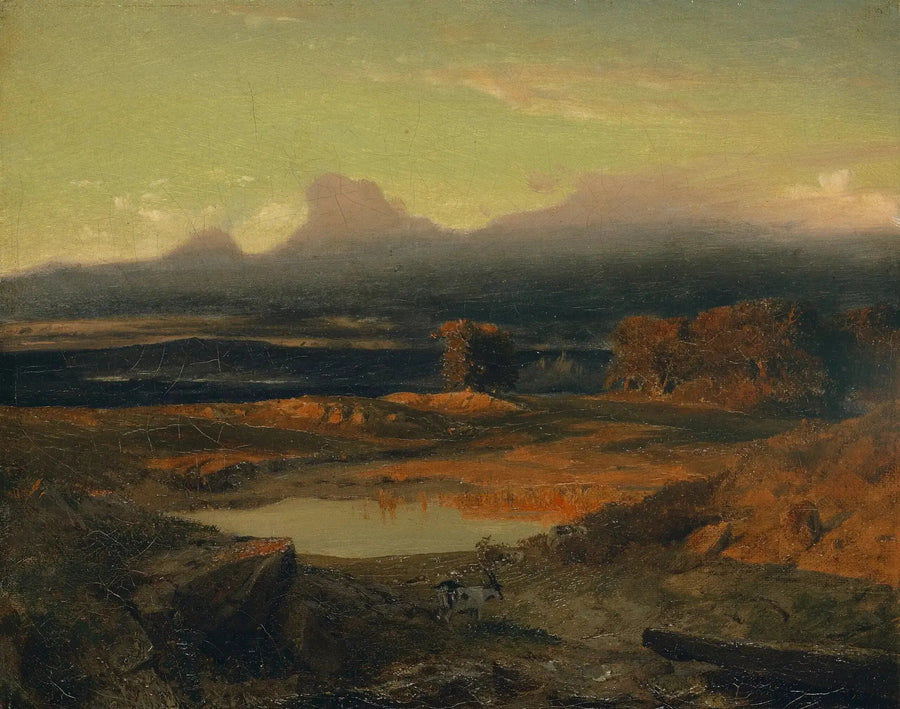 Paisagem ao pôr do sol - Arnold Böcklin