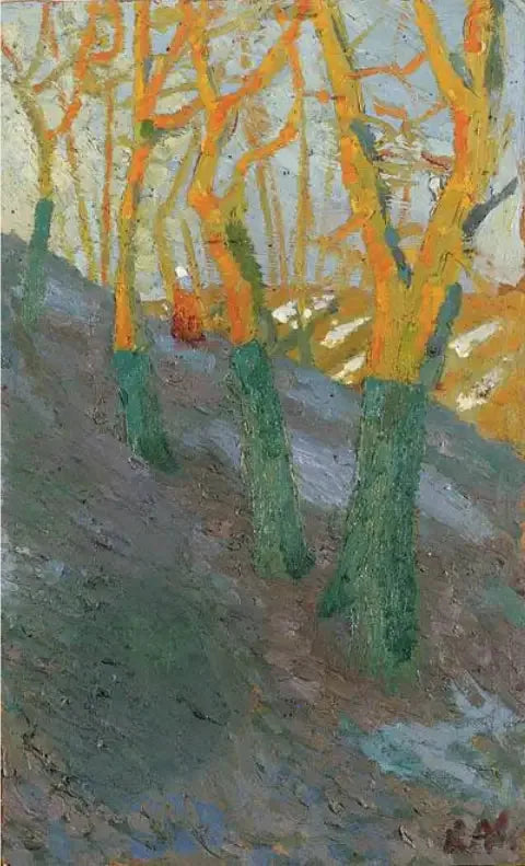 Paisagem na primavera - Kazimir Malevich