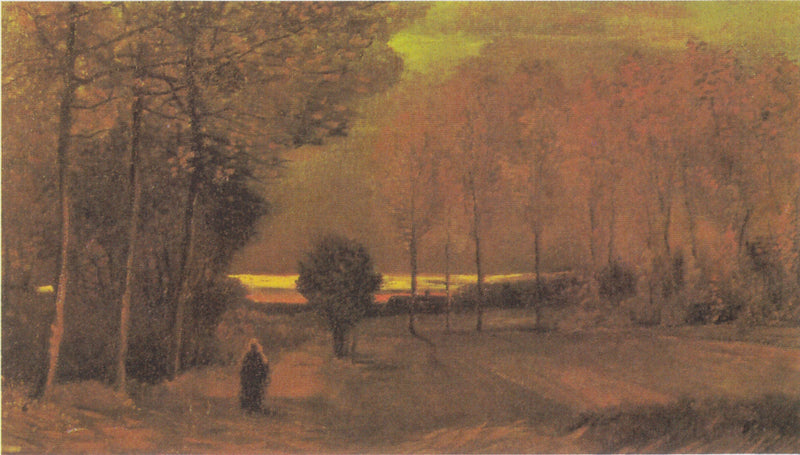 Paisagem de outono ao crepúsculo - Vincent van Gogh