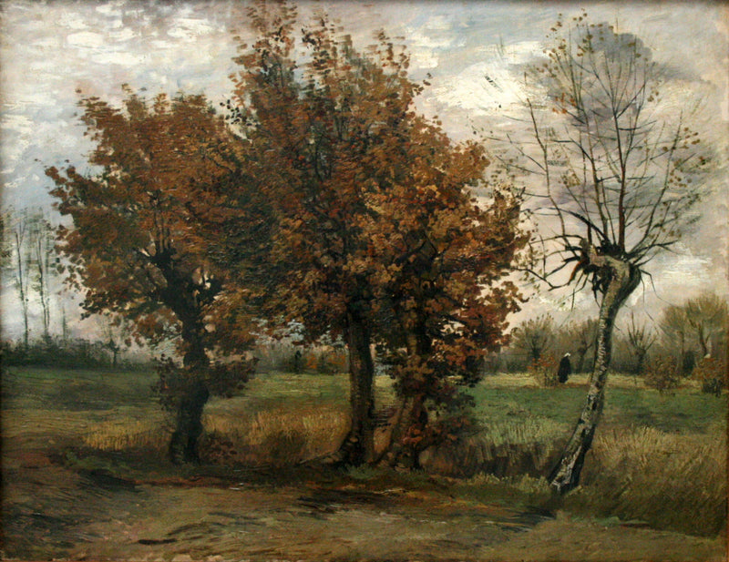 Paisagem de outono com quatro árvores - Vincent van Gogh