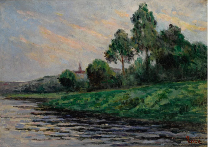 Paisagem nos arredores de Mantes - Maximilien Luce