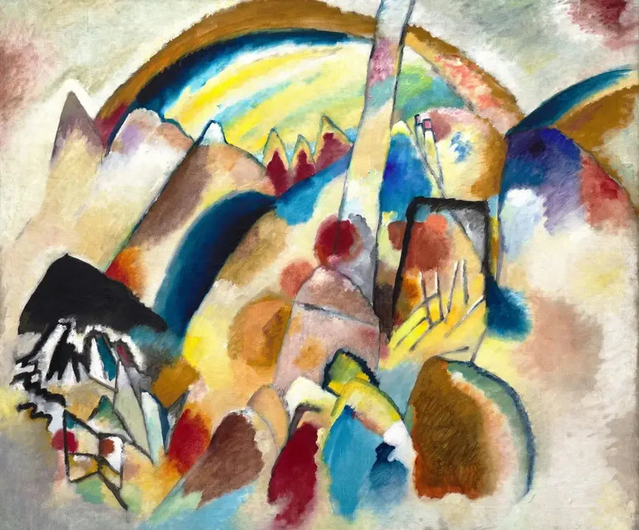Paisagem com manchas vermelhas, n° 2 - Vassily Kandinsky