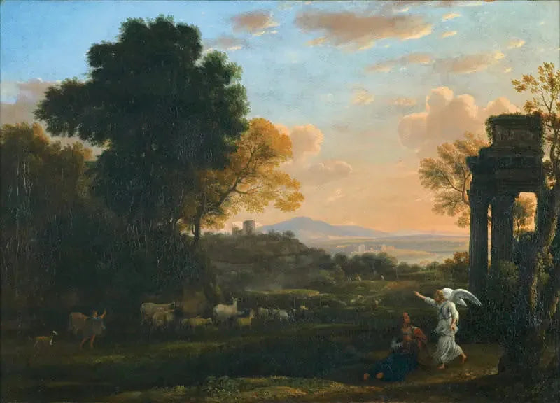 Paisagem com Agar e o Anjo - Claude Lorrain