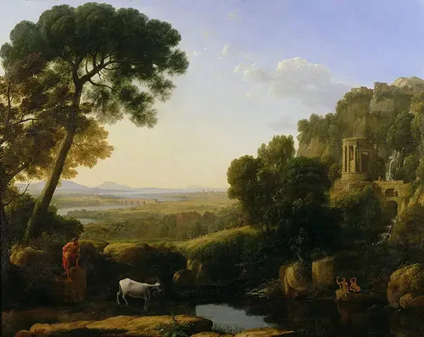 Paysage avec Argus gardant Io - Claude Lorrain image 1 reproduction artisanale de tableau