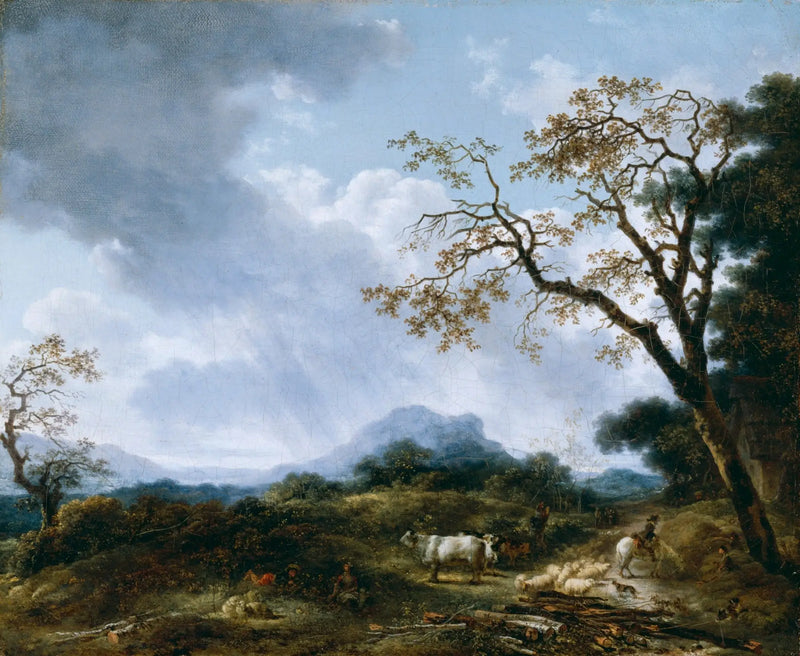 Paisagem com chuva passageira - Jean-Honoré Fragonard