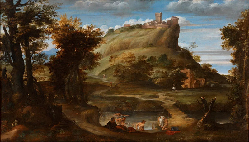 Paisagem com banhistas - Domenichino