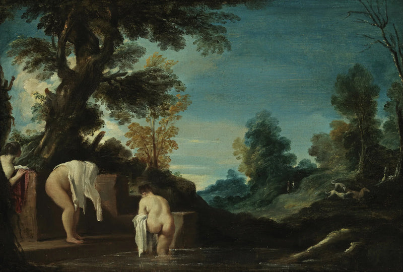 Paisagem com banhistas - Guercino