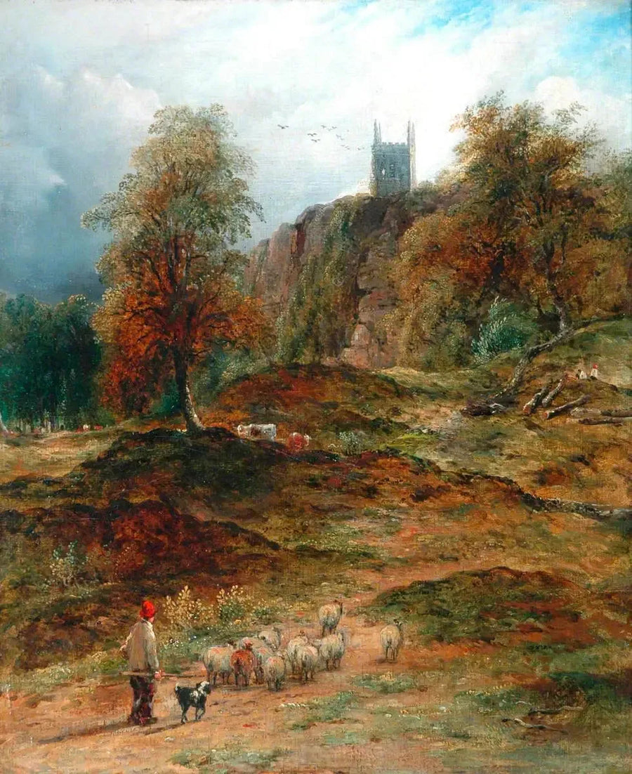 Paisagem com pastor levando o rebanho para casa (Derbyshire) - John Constable