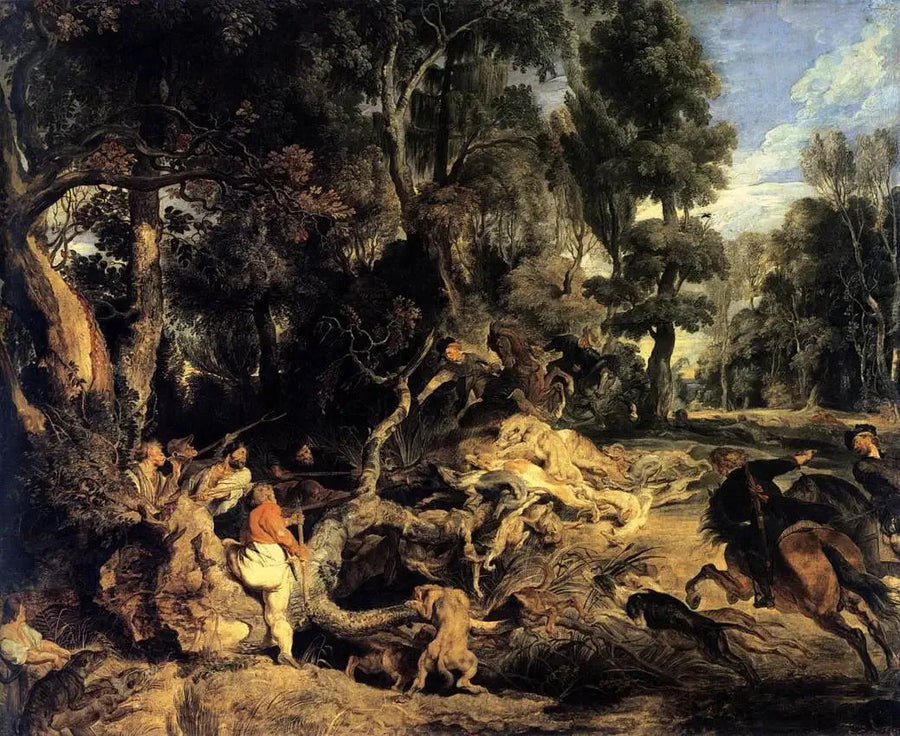 Paisagem com caça ao javali - Peter Paul Rubens