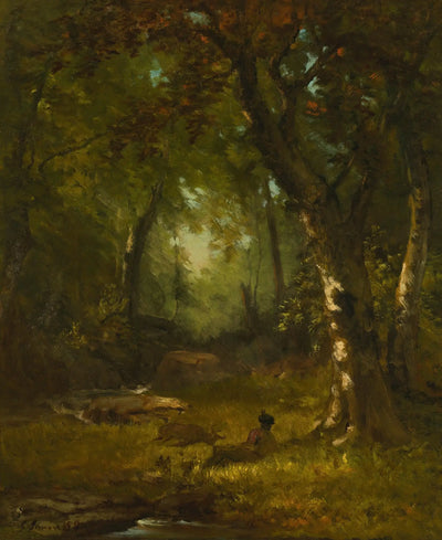 Paysage avec chasseur - George Inness - Alpha Reproduction