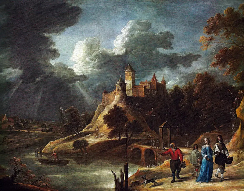 Paisagem com castelo - David Teniers o Jovem