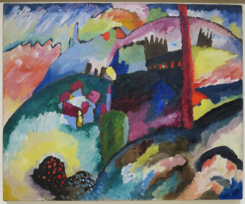 Paisagem com chaminé de fábrica - Vassily Kandinsky