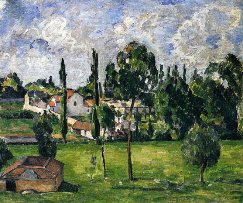 Paisagem com canal de água - Paul Cézanne