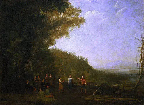 Paisagem com dança de camponeses - Claude Lorrain