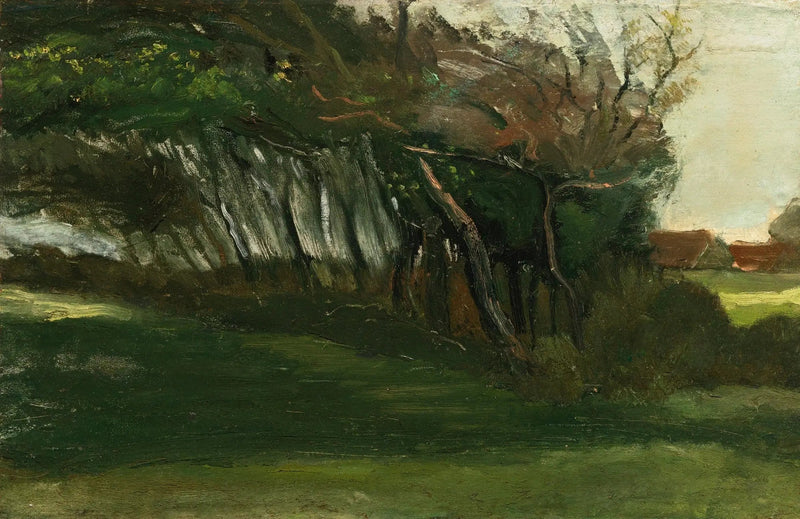 Paisagem com árvores sopradas pelo vento - Vincent van Gogh