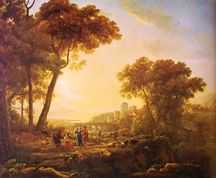 Paisagem com pastores músicos - Claude Lorrain