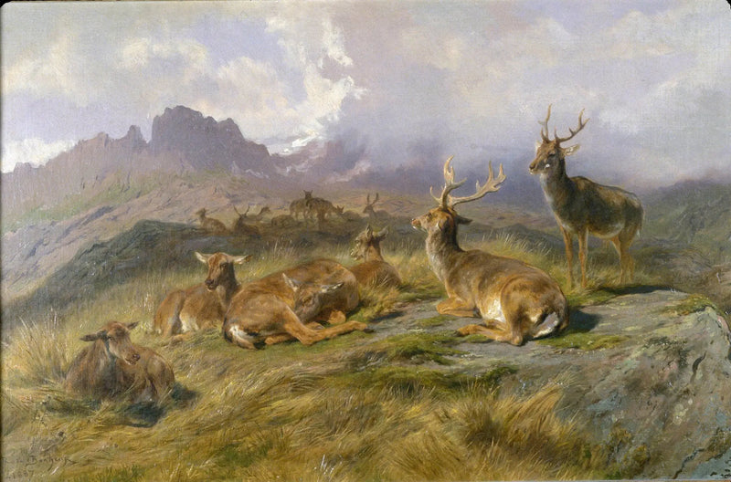 Paisagem com cervos - Rosa Bonheur