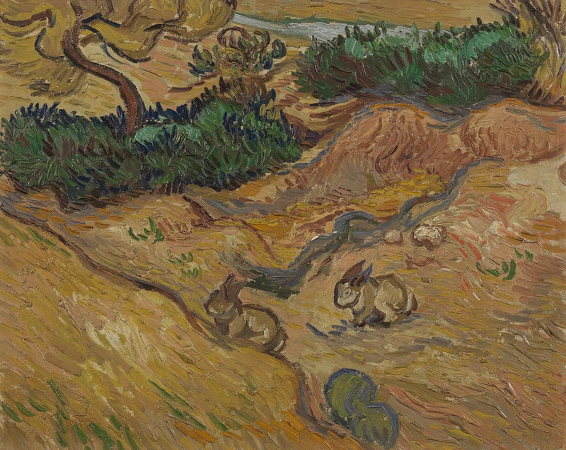Paisagem com coelhos - Vincent van Gogh