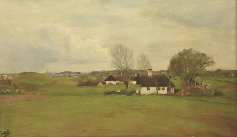 Paisagem com casas - H. A. Brendekilde