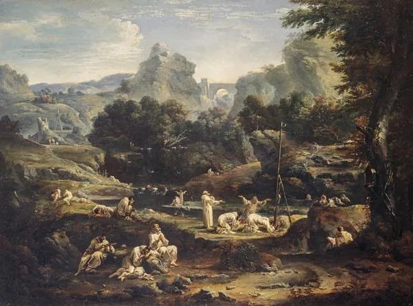 Paisagem com monges - Sebastiano Ricci