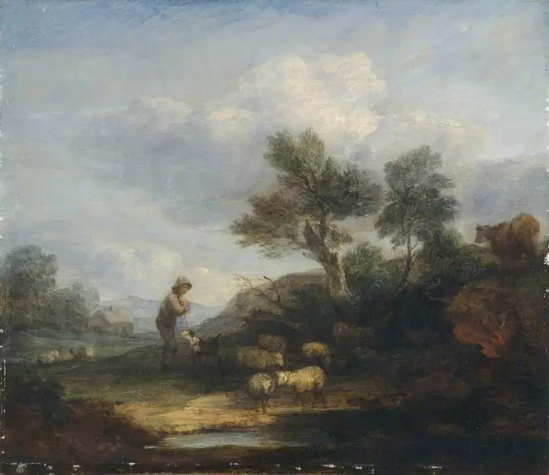 Paisagem com ovelhas - Thomas Gainsborough
