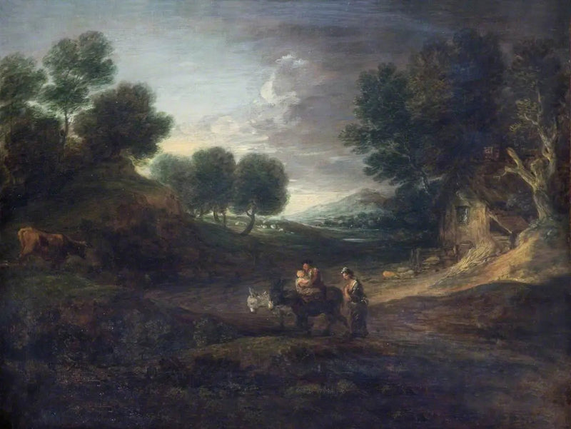 Paisagem com camponeses e burros - Thomas Gainsborough
