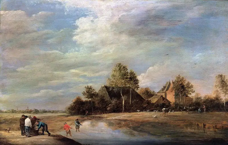 Paisagem com pescadores - David Teniers o Jovem