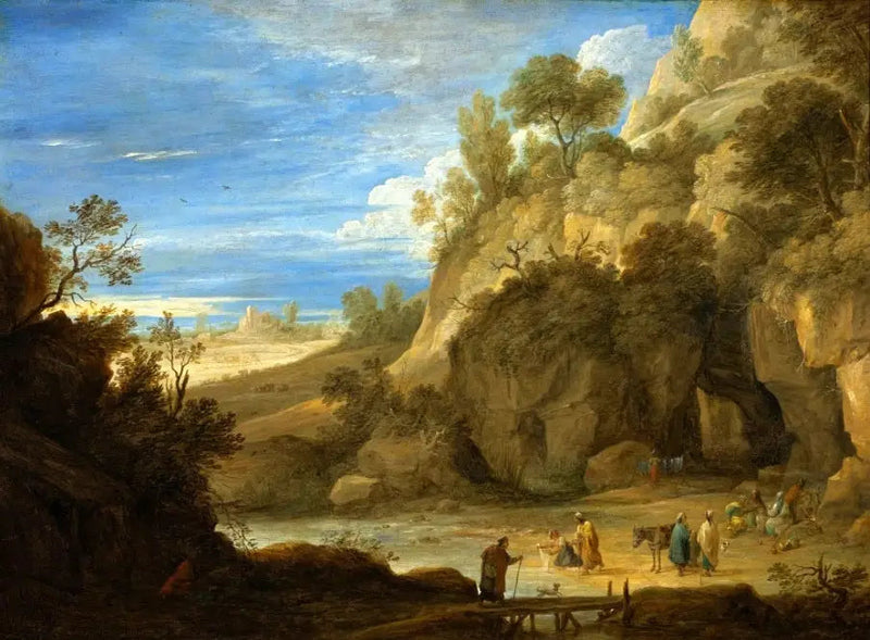 Paisagem com ciganos. - David Teniers o Jovem