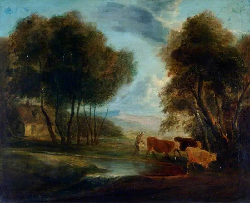 Paisagem com vacas - Thomas Gainsborough