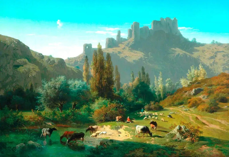 Paisagem com gado - Rosa Bonheur