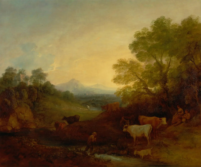 Paisagem com gado - Thomas Gainsborough