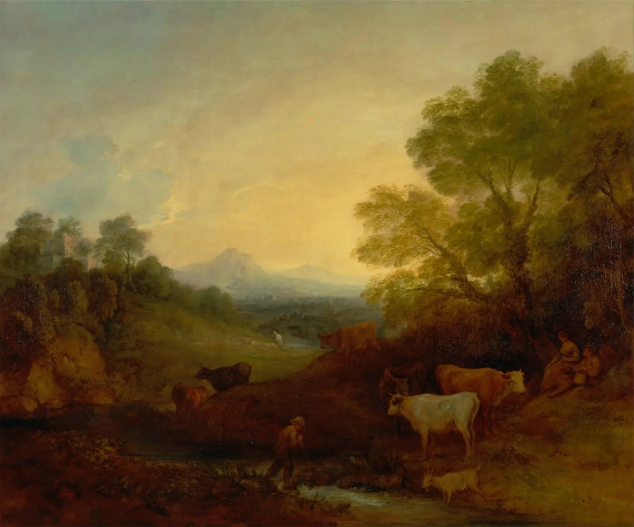 Paisagem com gado - Thomas Gainsborough