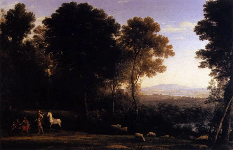 Paisagem com Erminia conversando com o velho e seus filhos - Claude Lorrain
