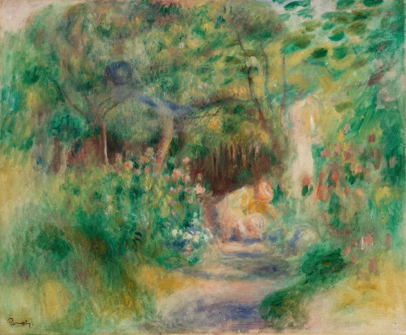 Paisagem com mulher jardineira - Pierre-Auguste Renoir