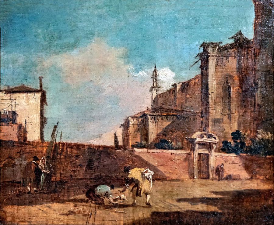 Paisagem com figura - Francesco Guardi