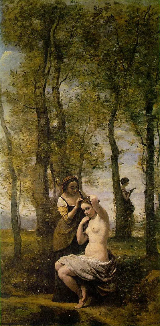Paisagem com figuras - Jean-Baptiste Camille Corot