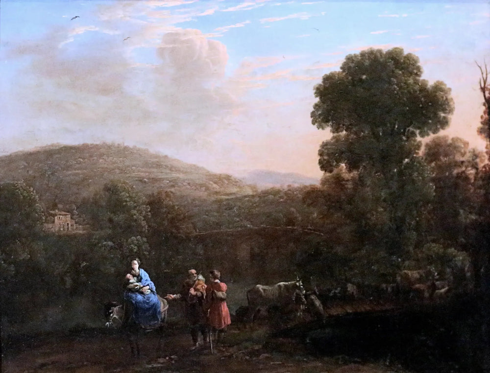 Paysage avec la fuite en Égypte - Claude Lorrain image 1 tableau peint à l’huile sur toile