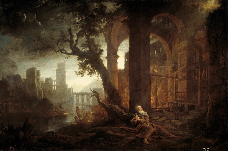 Paisagem com a tentação de Santo Antão - Claude Lorrain