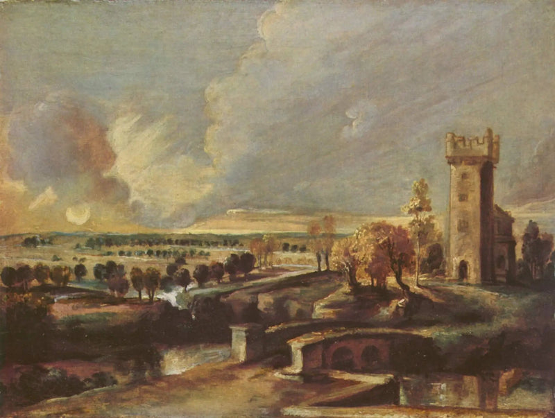 Paisagem com a torre do castelo « Steen » - Peter Paul Rubens