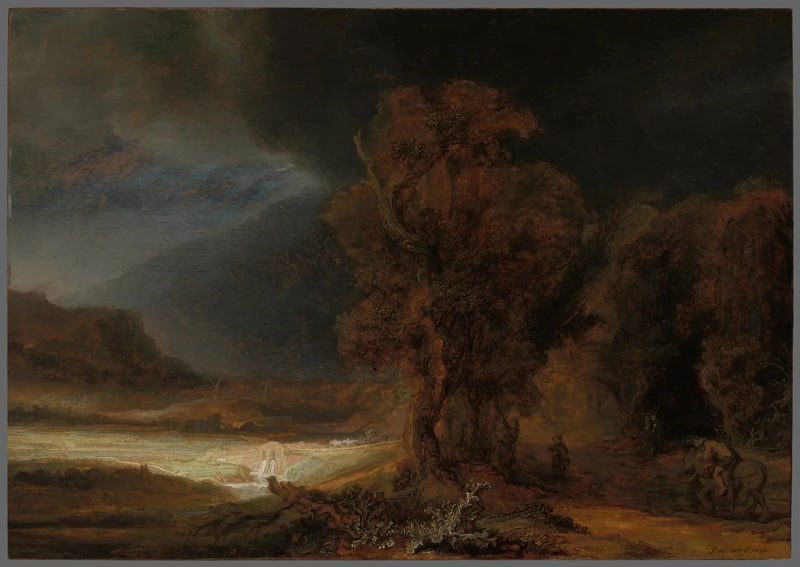 Paisagem com o Bom Samaritano - Rembrandt