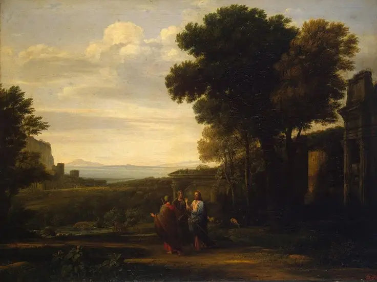 Paisagem com Cristo no caminho de Emaús - Claude Lorrain