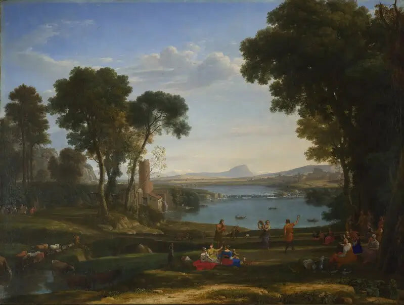 Paisagem com o casamento de Isaac e Rebeca - Claude Lorrain